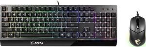 MSI Vigor GK30 Combo, 6-Zone RGB GK30 Gaming Keyboard & GM11 Gaming Mouse, Water Repellent & Splash-Proof, 5000 DPI