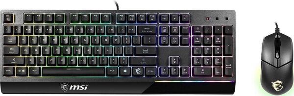 MSI Vigor GK30 Combo, 6-Zone RGB GK30 Gaming Keyboard & GM11 Gaming Mouse, Water Repellent & Splash-Proof, 5000 DPI