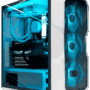 White Cooler Master TD500 Mesh V2 gaming PC case with three front RGB fans and tempered glass side panel